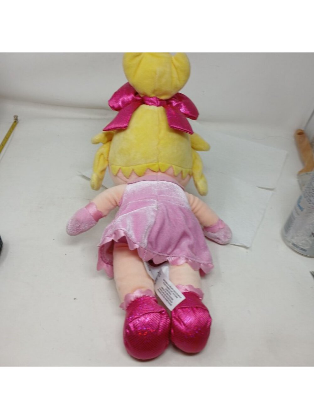 Baby Miss Piggy Plush Doll 15" Disney Store Pink Dress Sparkly Shoes #D-37 - Picture 8 of 11